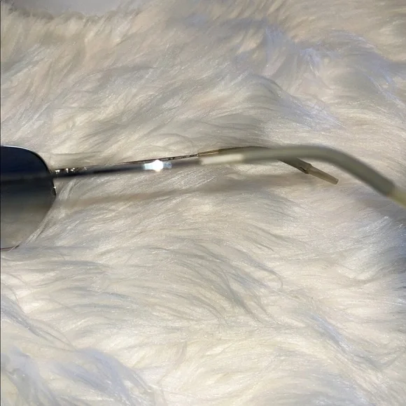 Oliver Peoples Silver and Blue Aviator Sunglasses - Picture 9 of 14